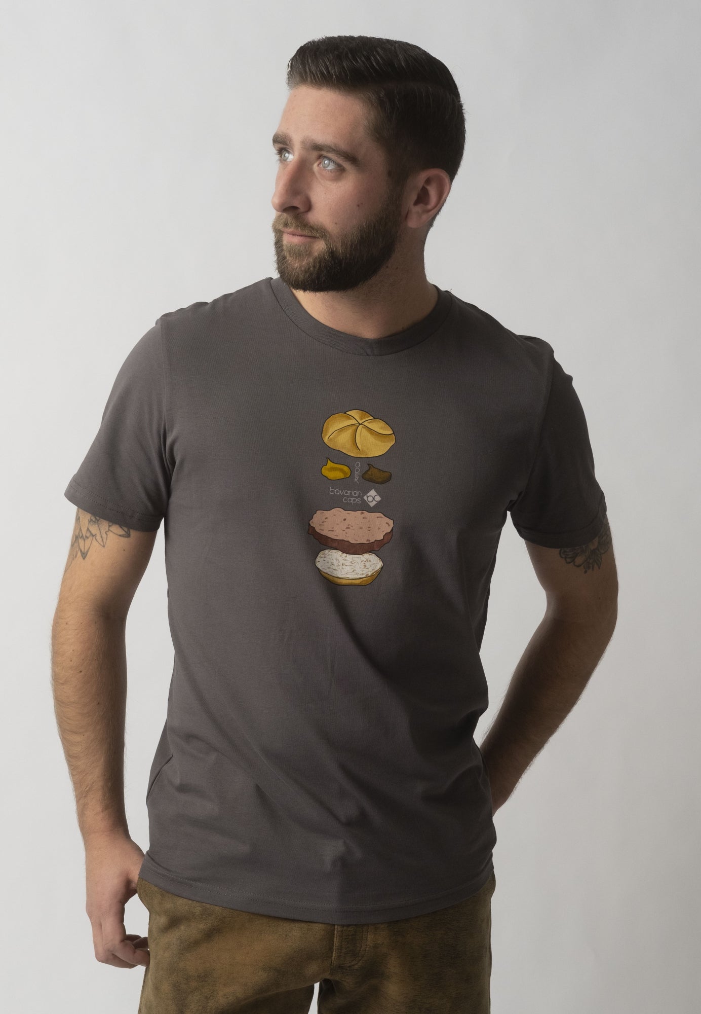 Bavarian Caps T-Shirts  dunkelgrau