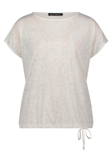 Printshirt mit Burnout-Blumenstruktur