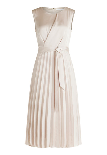 Chiffonkleid mit Plisseerock