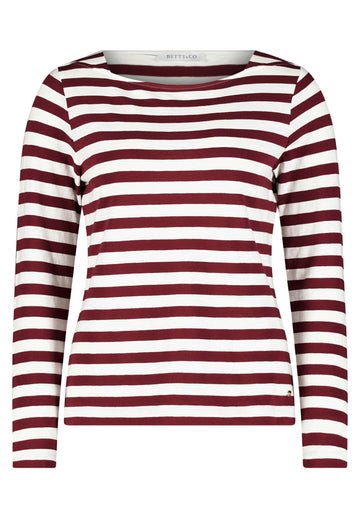 Ringelshirt mit U-Boot-Ausschnitt
