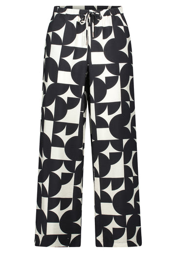 Schlupfhose mit Print und High Waist