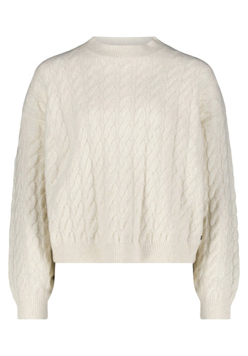 Strickpullover mit Stehkragen