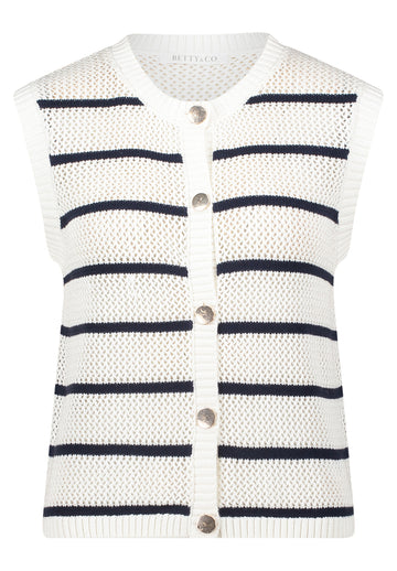 Strickweste mit Streifenmuster