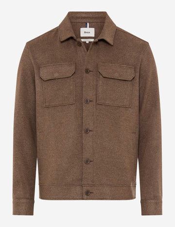 BRAX Santiago Overshirt aus softem Flanell-Mix
