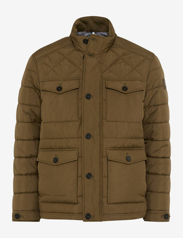 George Steppjacke mit Stehkragen und Strickeinsatz