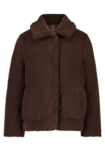 Plüschjacke mit Hemdkragen