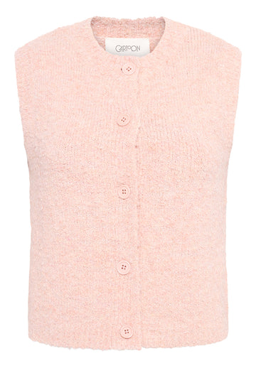 Strickweste mit Rundhalsausschnitt