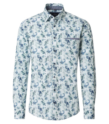 Freizeithemd mit floralem Allover-Print