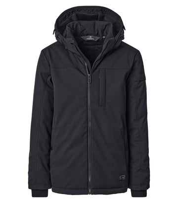 Winterjacke mit abnehmbarer Kapuze und Steppung
