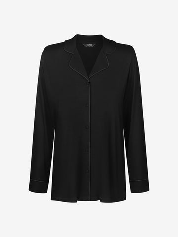 LILY Langarm Schlafanzug-Shirt – Black Beauty