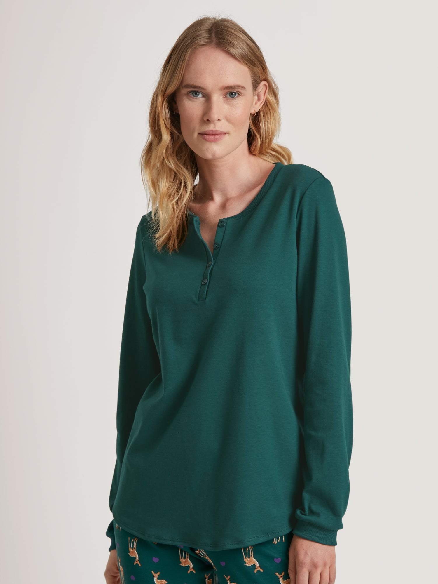 Calida Pyjama  dunkelgrün