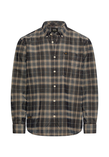 Baumwollhemd mit Button-Down-Kragen