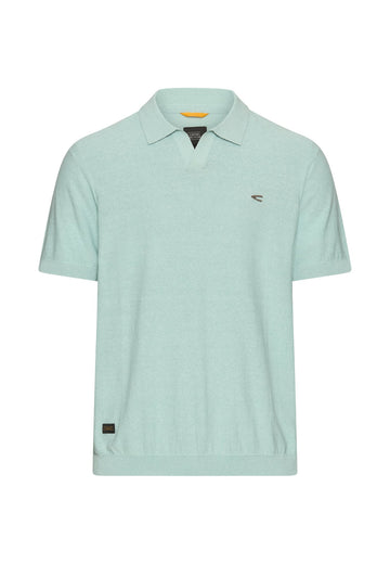 Meliertes Kurzarm Poloshirt