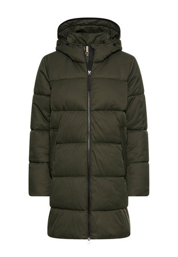 Wattierter Parka mit Windschutz
