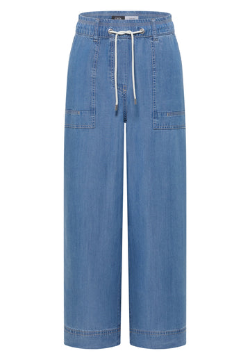 7/8 High Waist Wide Leg Hose im Loose Fit