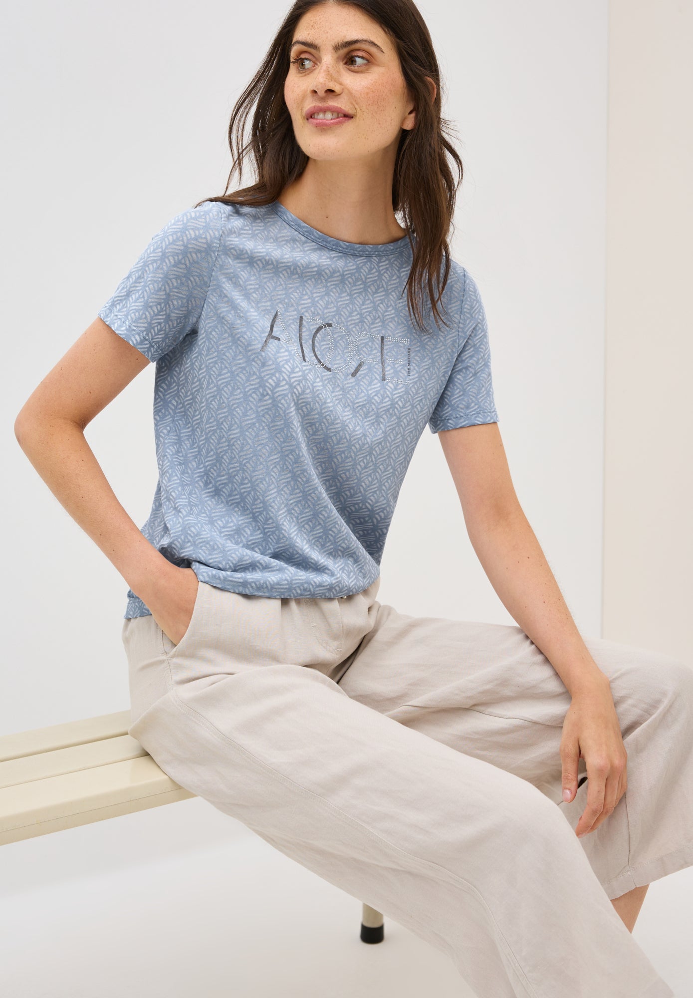 Cecil T-Shirts  hellblau