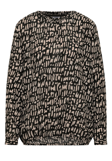 Bluse mit Smock-Ausschnitt