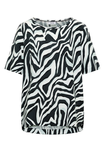 Blusenshirt mit Rundhals und Print