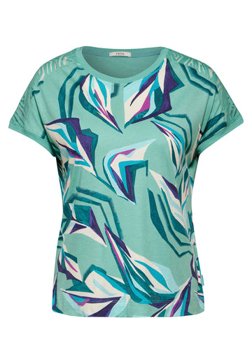 Burn-Out T-Shirt mit Print