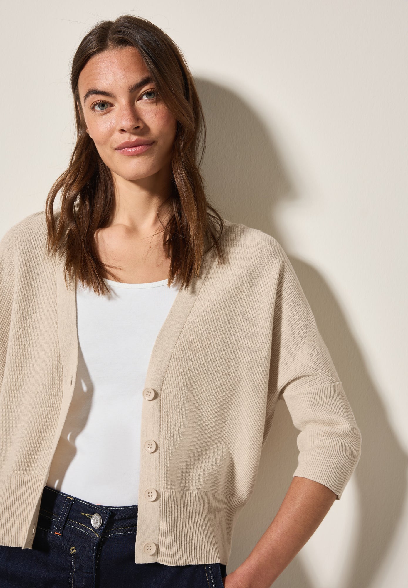 Cecil Strickjacken  beige