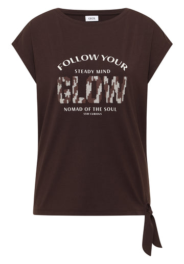 Dropped Shoulder Shirt mit Knotendetail