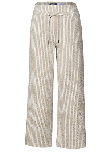 Gestreifte Seersucker Hose