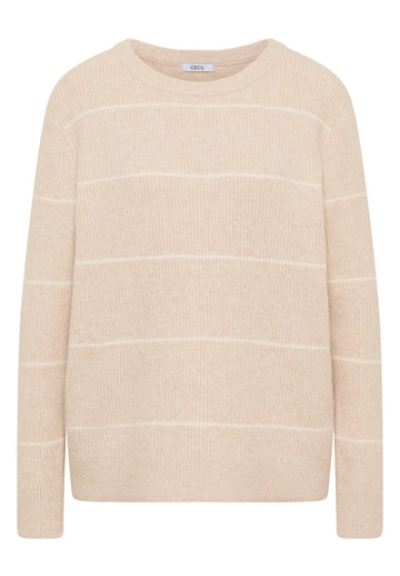 Gestreifter Strukturpullover