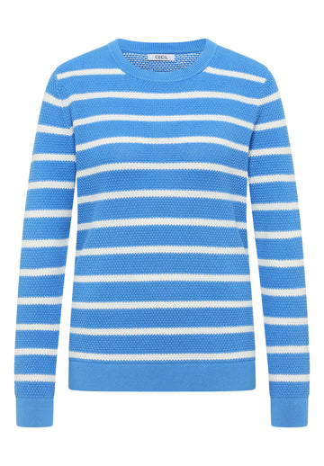 Gestreifter Strukturpullover
