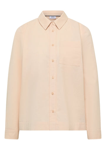 Hemdbluse in Unifarbe