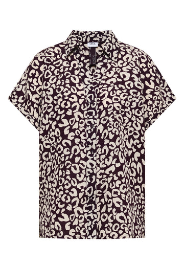 Hemdbluse mit Leo-Print
