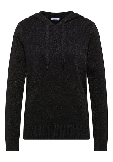 Jacquard Hoodie mit Glitzer