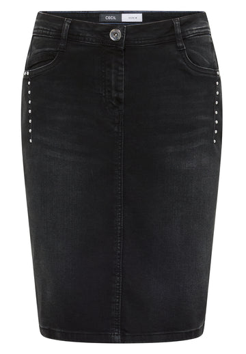 Jeansrock mit Nieten