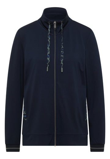 Jerseyjacke mit Stehkragen und Tunnelzug