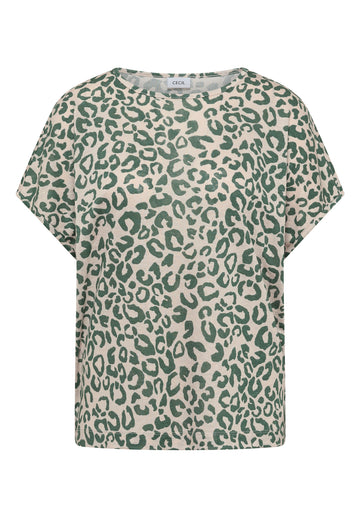 Jerseyshirt mit Leo-Print