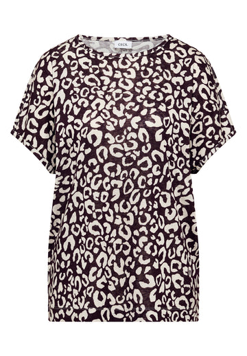 Jerseyshirt mit Leo-Print
