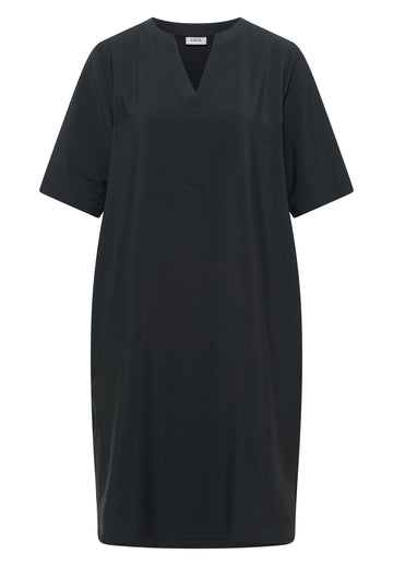 Knielanges Kleid mit Split Neck
