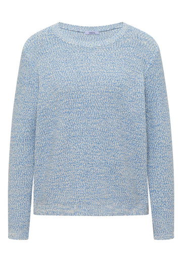 Melierter Strickpullover