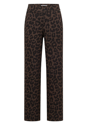 NEELE Straight Leg Hose mit Leo-Muster