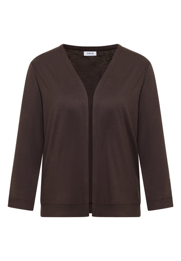 Offene Jacke in Unifarbe mit 3/4-Arm