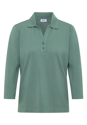 Poloshirt mit Knopfdetail