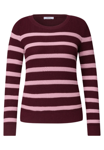 Pullover mit Rundhals und Streifen
