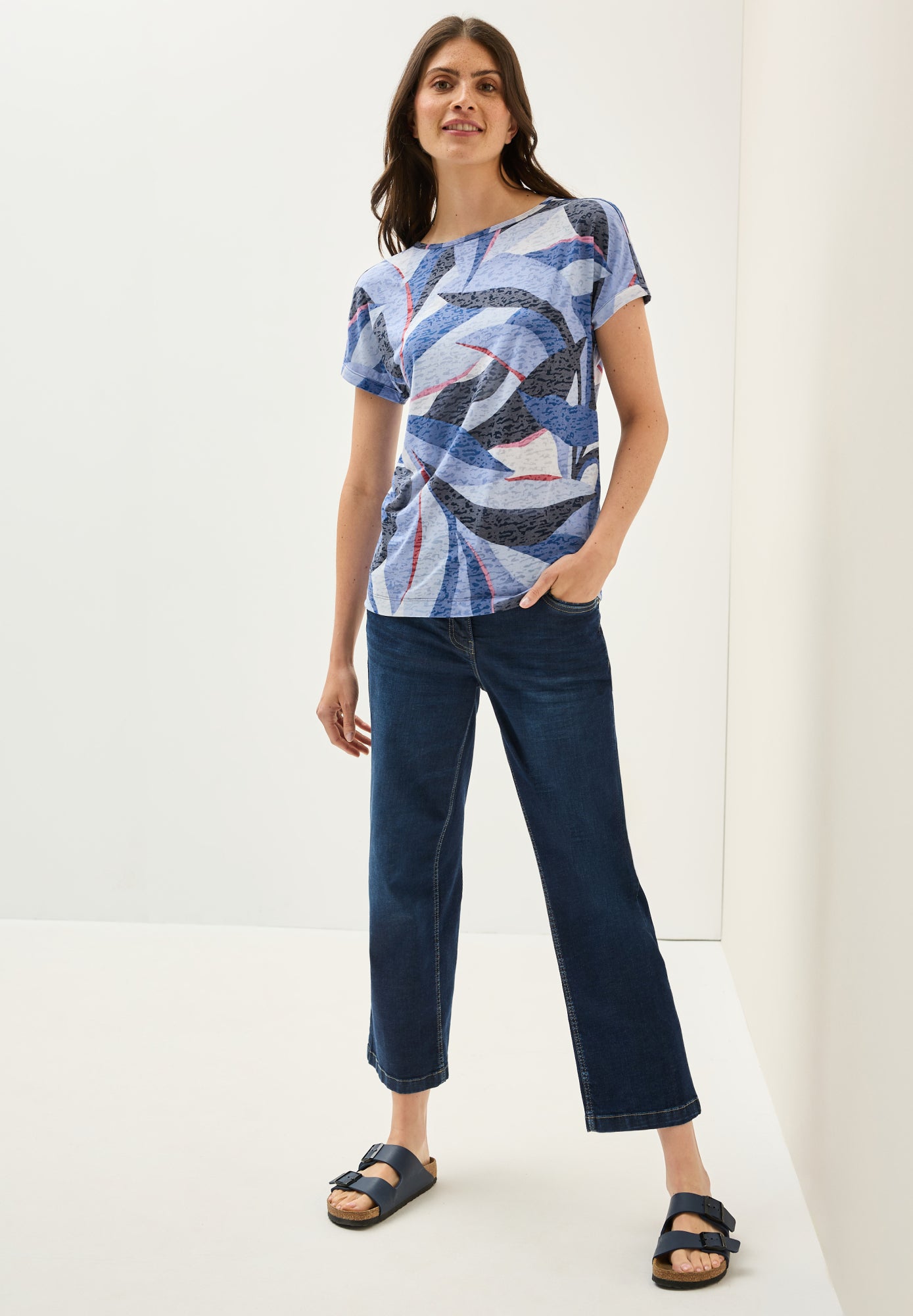 Cecil T-Shirts  blau