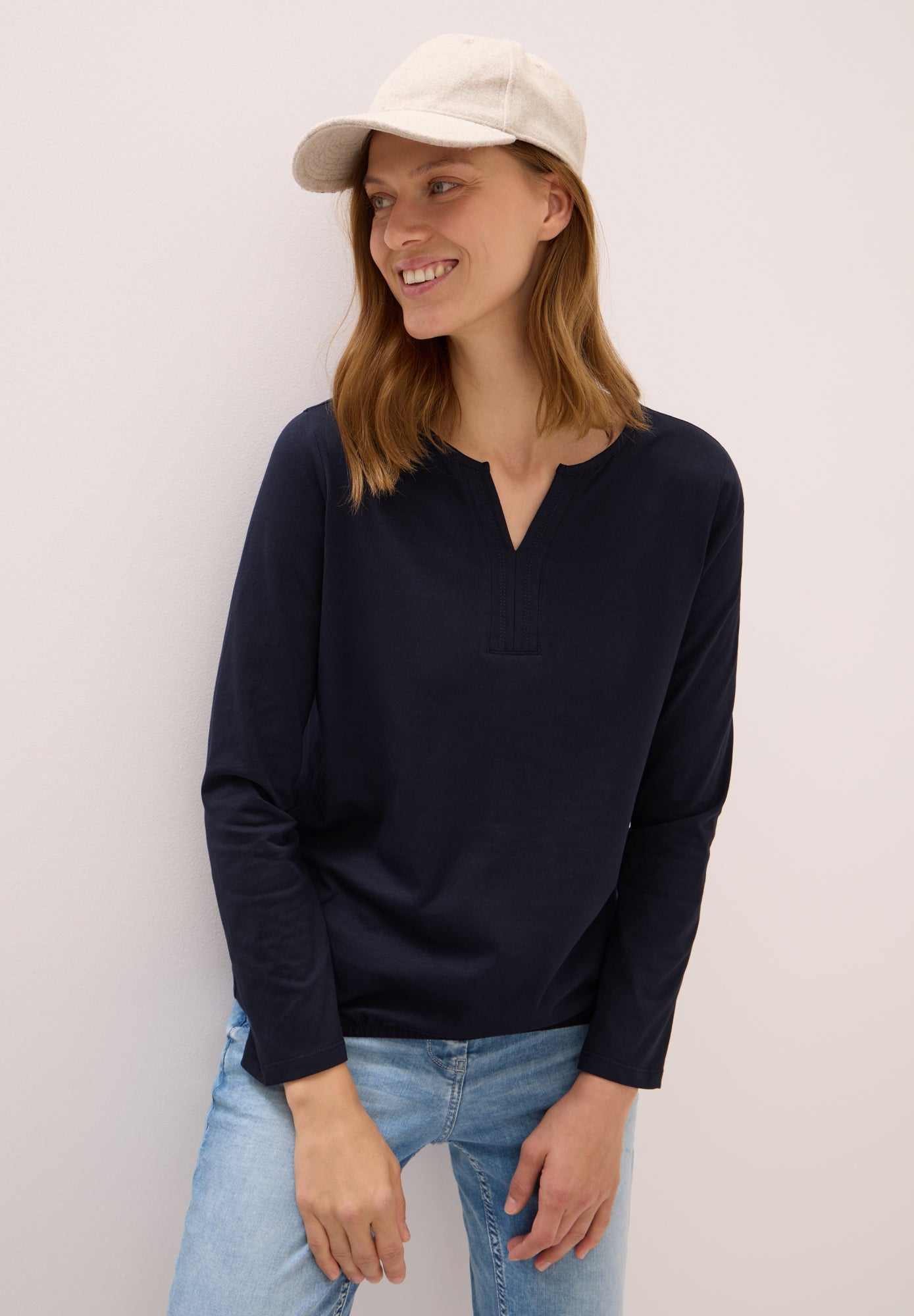 Cecil Langarmshirts  dunkelblau