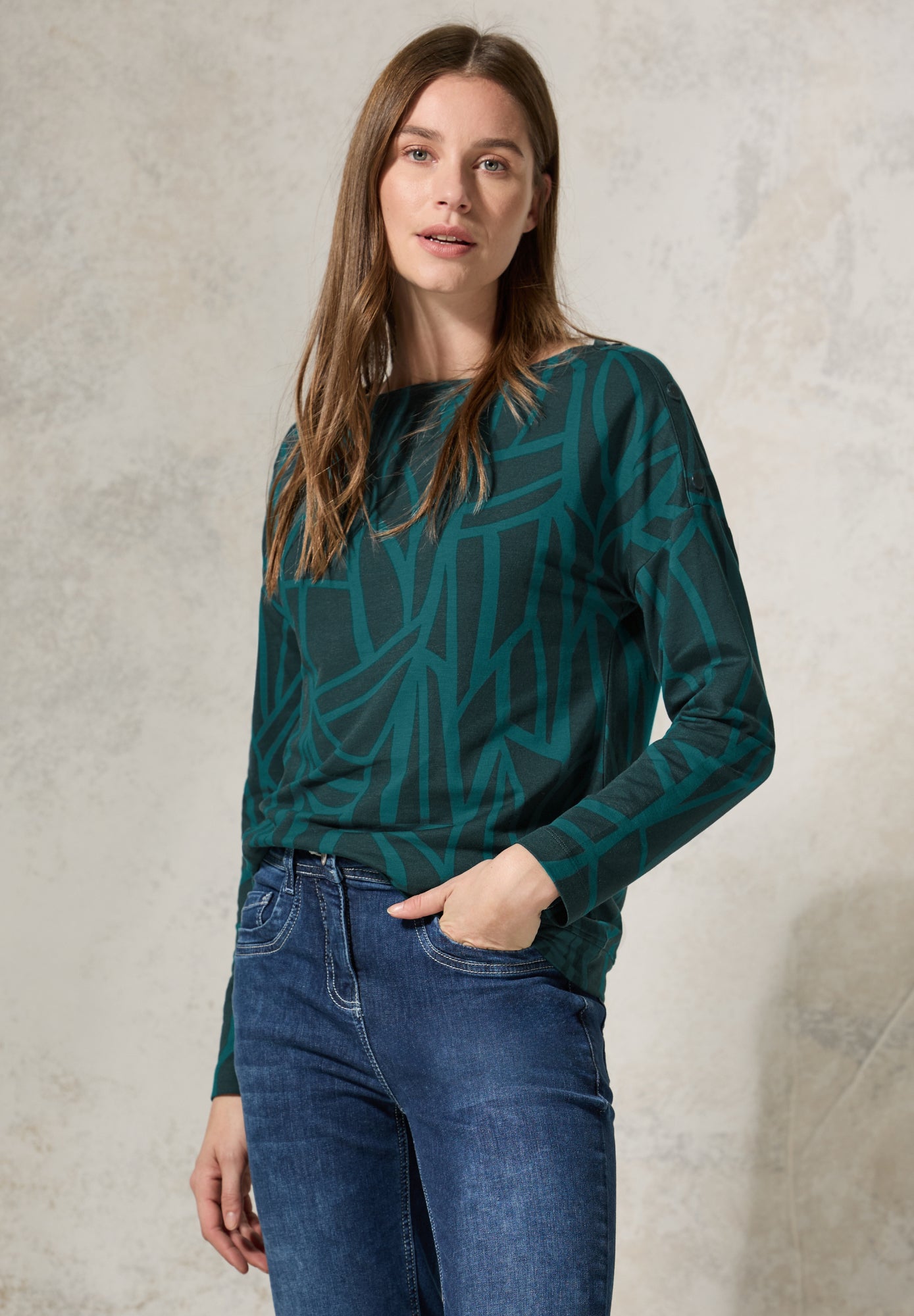 Cecil Langarmshirts  grün