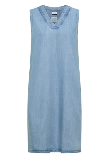 Sommerkleid aus Lyocell mit V-Neck