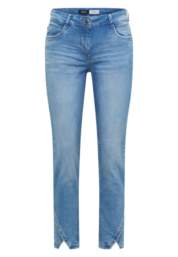 Straight Leg Jeans mit Nietendetails