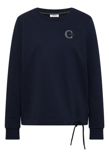 Sweatshirt mit Rundhals und Tunnelzug