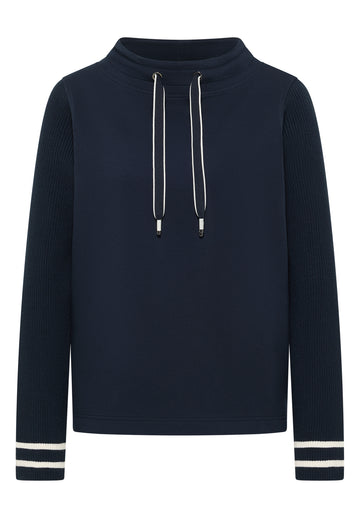 Sweatshirt mit Strickärmeln