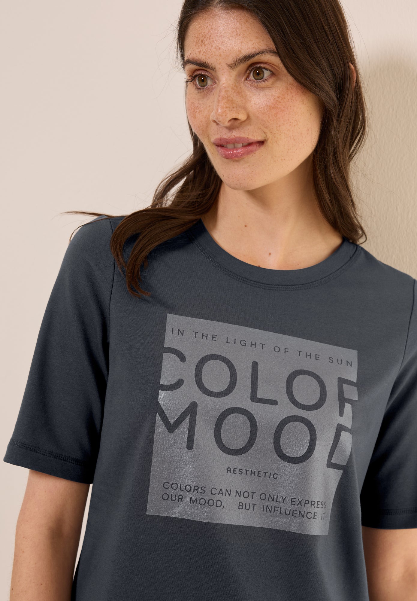 Cecil T-Shirts  dunkelgrau