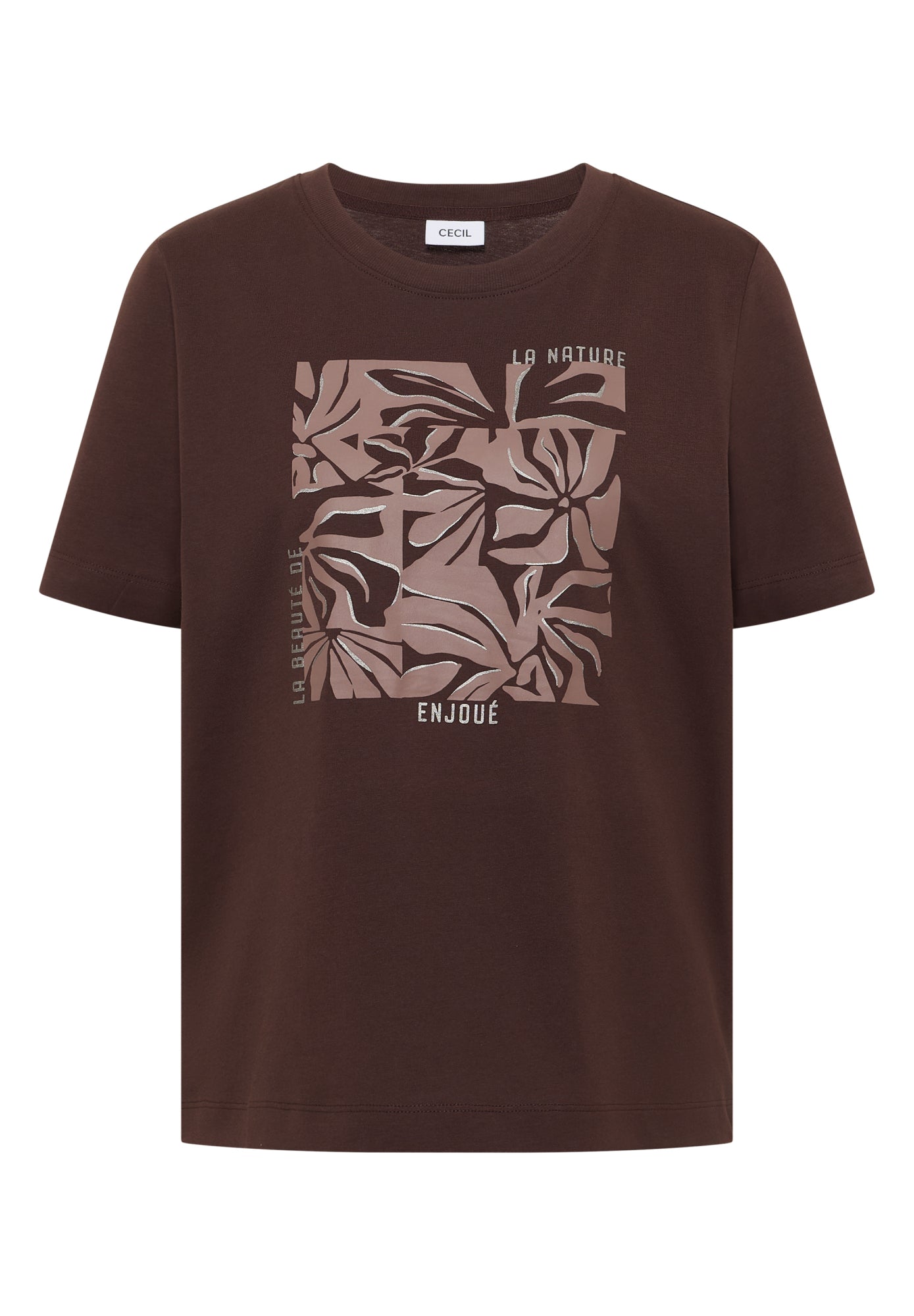 Cecil T-Shirts  braun